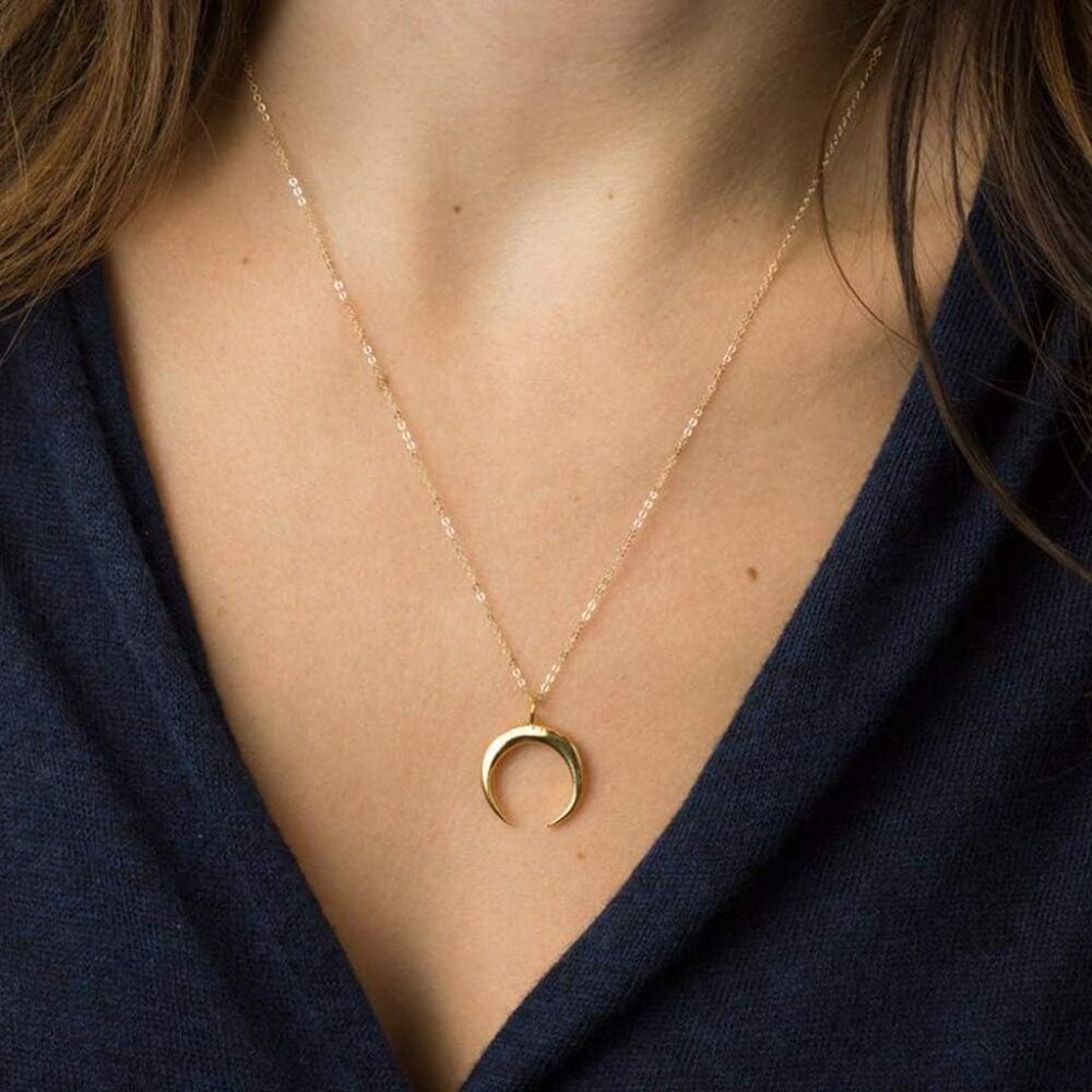 Dainty Layered Choker Necklace, Handmade Y Pendant Necklace Multilayer Bar Disc - Picture 4 of 6